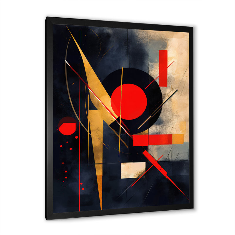 «Red and Black Profondeur Corner III», reproduction sur toile encadrée, H 40 po x l 30 po x P 1,5 po, Cadre simple noir
