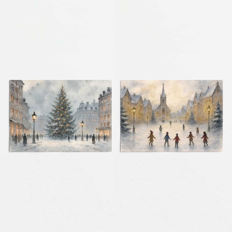 Silent Night Square, reproduction d'art, H 16 po x l 20 po