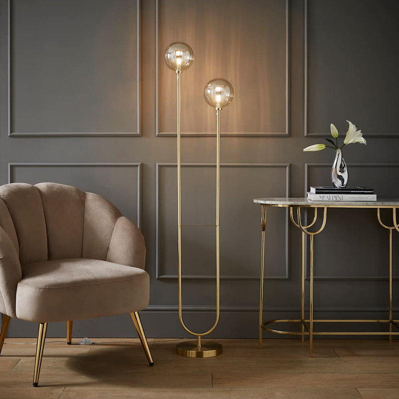 Chessy 153cm Plated Traditional Floor Lamp