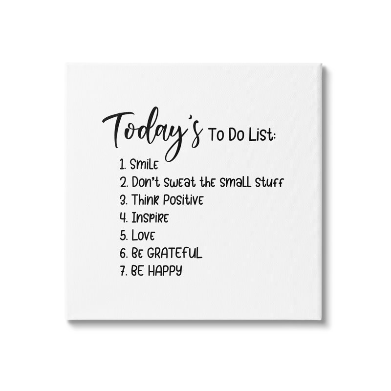 Uplifting Life Happiness Typography Canvas Wall Art, 36" x 36"