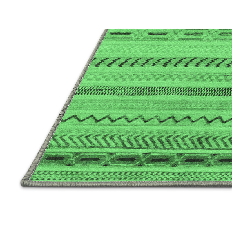 Ketina Washable Geometric Indoor Rug, Rectangle 7' x 10'