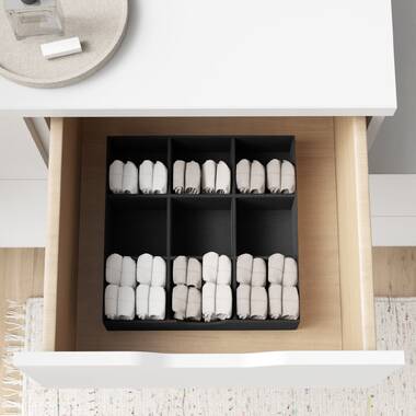 GoMaihe Drawer Organiser Set of 4 for IKEA Wardrobe, Cupboard Organiser  System for Changing Table Hemnes Malm Pax Chest of Drawers, Socks, Bra,  Underwear, Ties, Changing Supplies, Storage, Black : : Home
