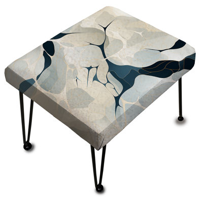 Whispering Abstraction - Repose-pieds rectangulaire abstrait