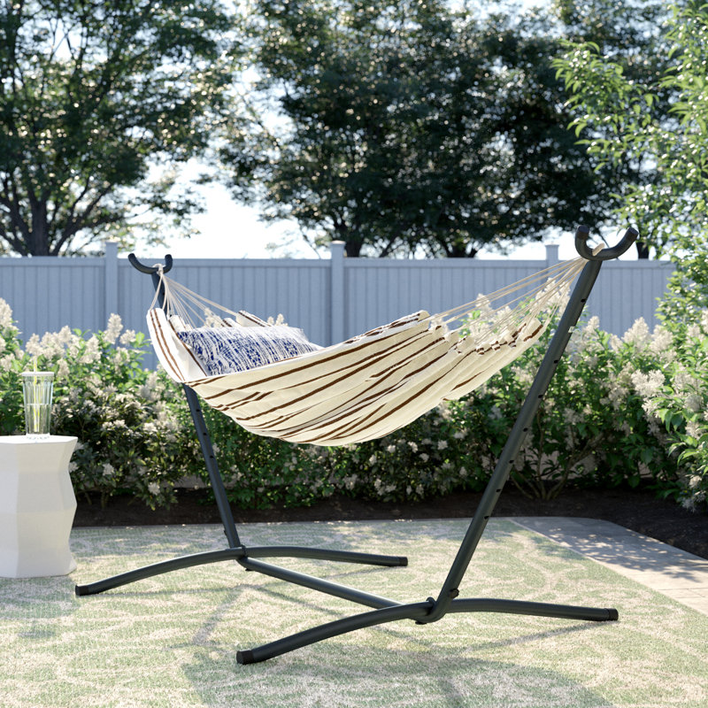 Carina Steel Standard Hammock Stand, Charcoal, 107cm H x 112cm W x 244cm D