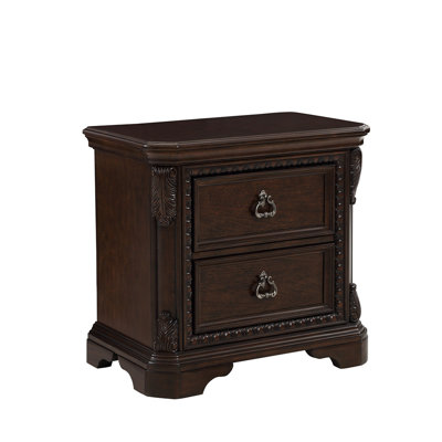 2 Storage Drawer Nightstand - Solid Wood + With Ash Veneers, Custom Hardware, 17.49In Depth X 30.43In Width 29.29In Height, 68.85Lb Finish 2 , Customized D W H,