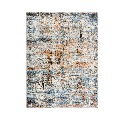 Abstract Area Rug - Multicolor, Machine Woven With Cut And Loop, Medium Soft Pile For High Traffic Areas, Easy Cleanup Vacuum Or Spot Clean Multicolor, Frequent Use Simple Procedure