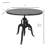 Modern Brown 36" Round Dining Table with Adjustable Height Crank