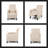HavenLux Beige Fabric Pushback Recliner Chair with Side Pocket, Mid-Century Nailhead Accent Chair & Birch Legs-1905926829
