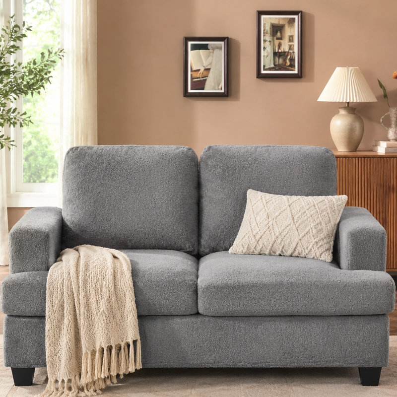 Canapé-lit standard rembourré Morden, Gris foncé, H 36,25 po x l 63 po x P 37 po