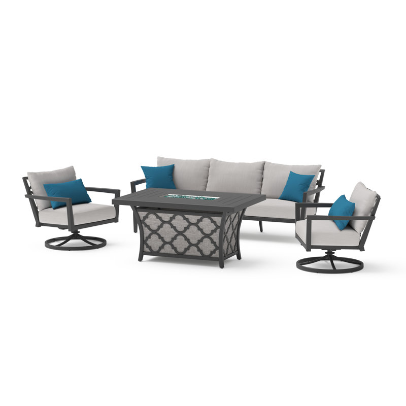 Calliann 4 Piece Sofa Seating Group With Sunbrella Cushion Covers