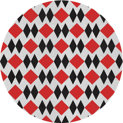 Tapis de zone rouge/noir à motifs