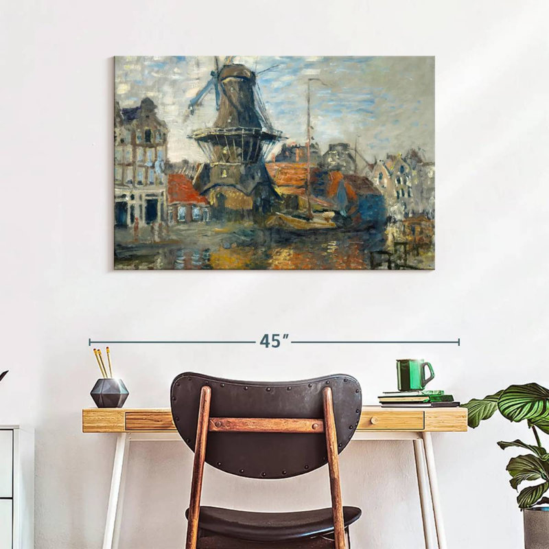 Sirci, le moulin à vent à Amsterdam, H 26 po x l 39 po