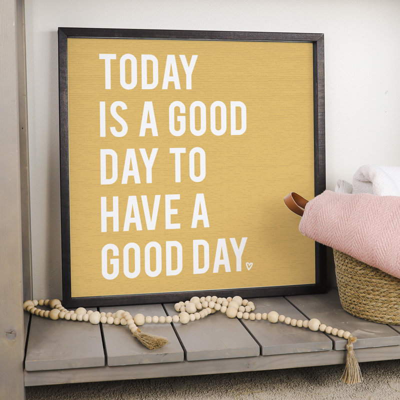 Today Good Day - jaune, H 24 po x l 24 po x P 1,5 po
