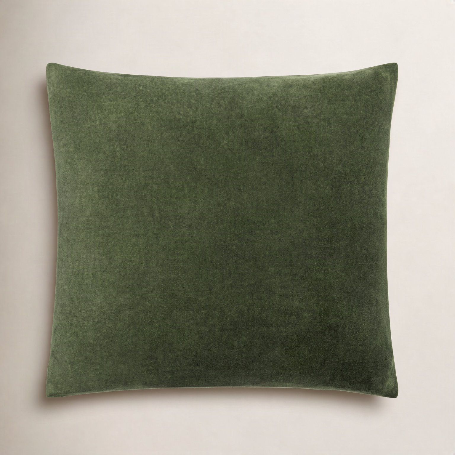 Denny Cotton Pillow Cover, Green, Square 22", Down
