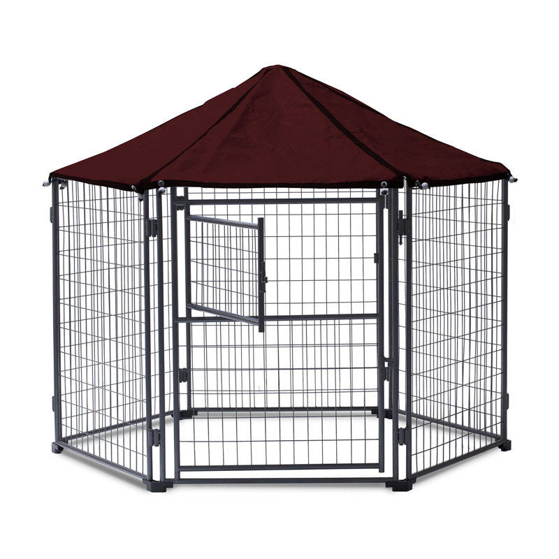 43'' H Panel Metal Yard Kennel With Door