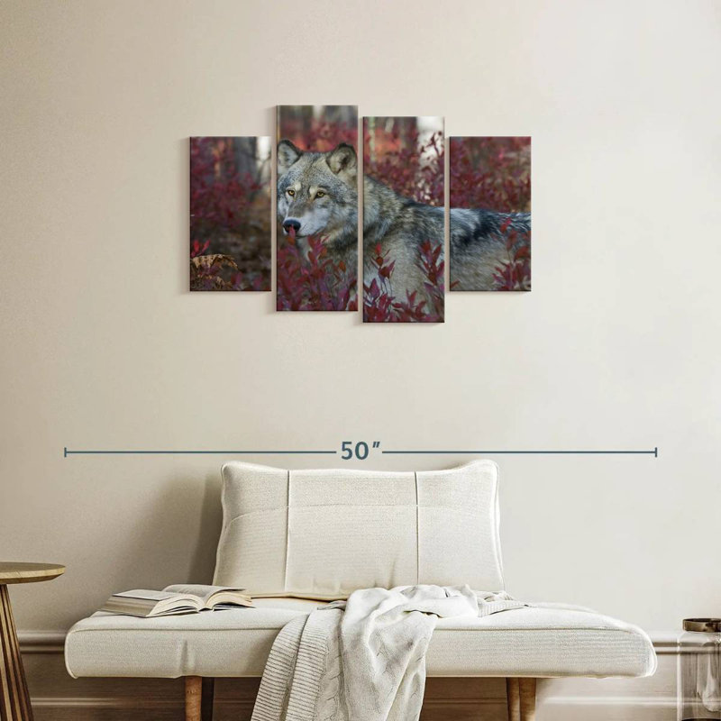 Brampt Gray Timber Wolf, 22" H x 36" W