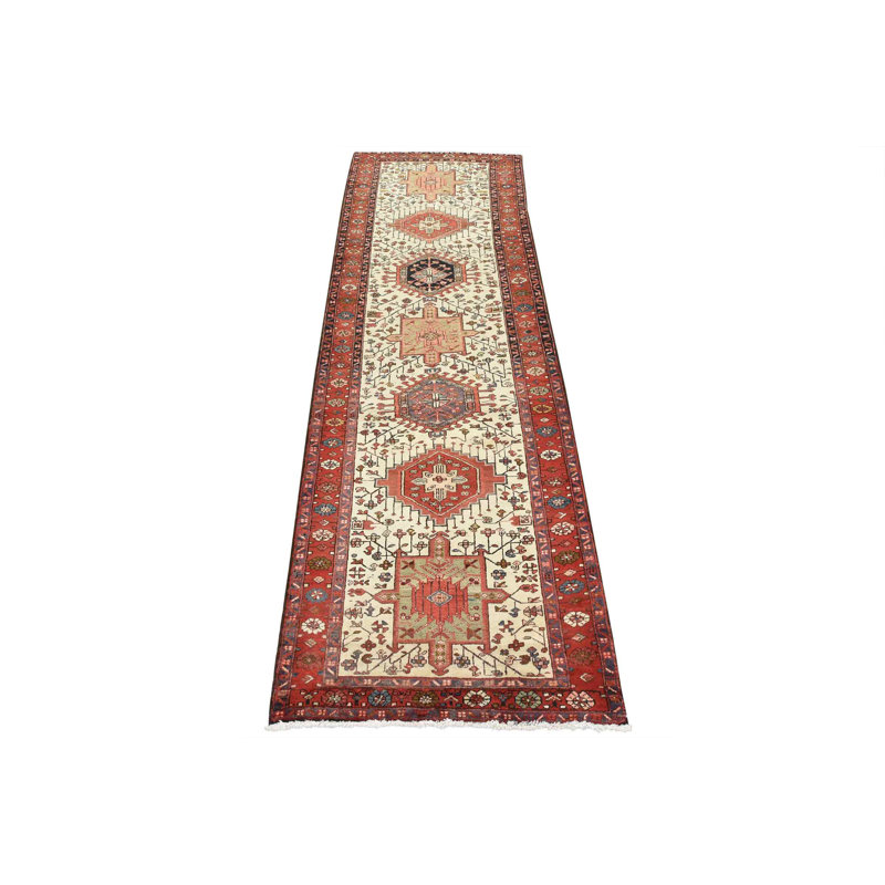 Tapis blanc unique de 3 pi 6 po x 10 pi 6 po