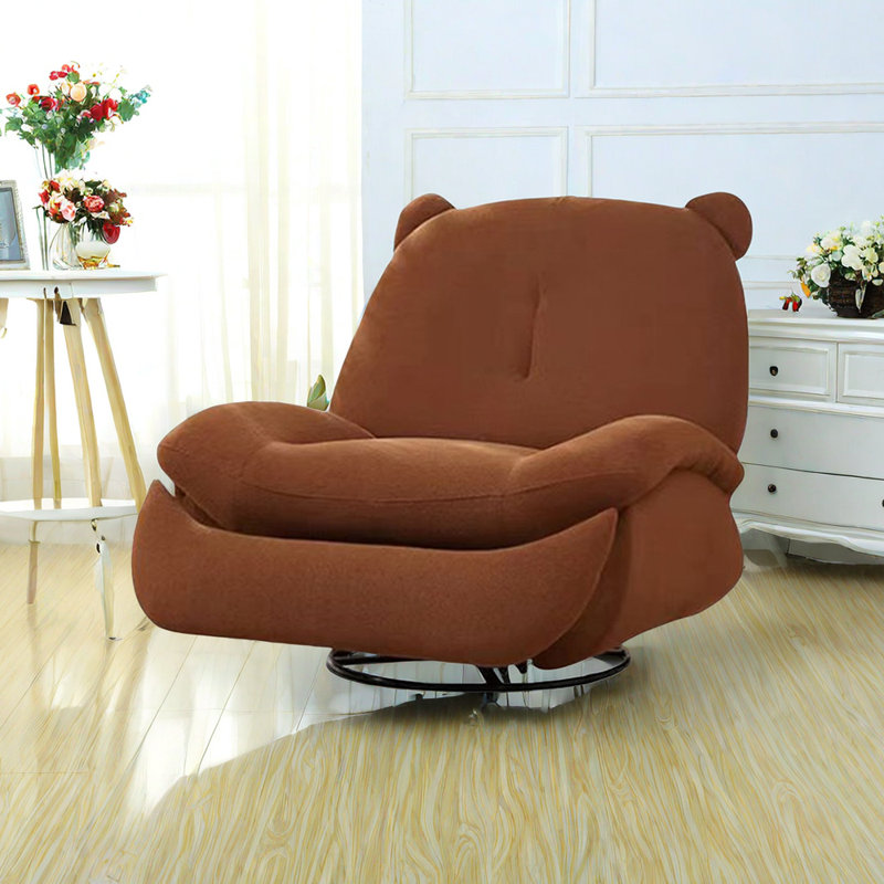 Fauteuil inclinable rembourré Wechsler, Mélange de polyester brun