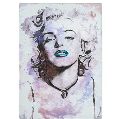 Glass Marilyn Monroe in Abstract Chopping Board