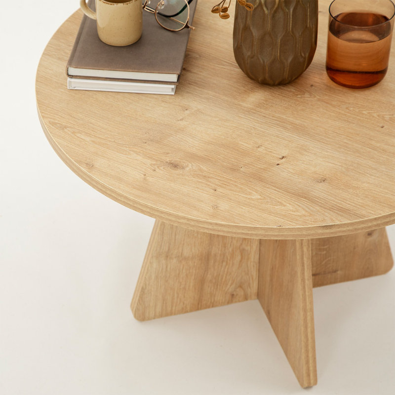 Modern Coffee Table, Sapphire Oak, 23.6 x 15.7 x 23.6 Inches | 100% Melamine Coated Particle Board, Thickness: 0.7 Inches | Stylish & Durable Design for Living Room & Lounge Areas, Ideal for Contemporary Decor