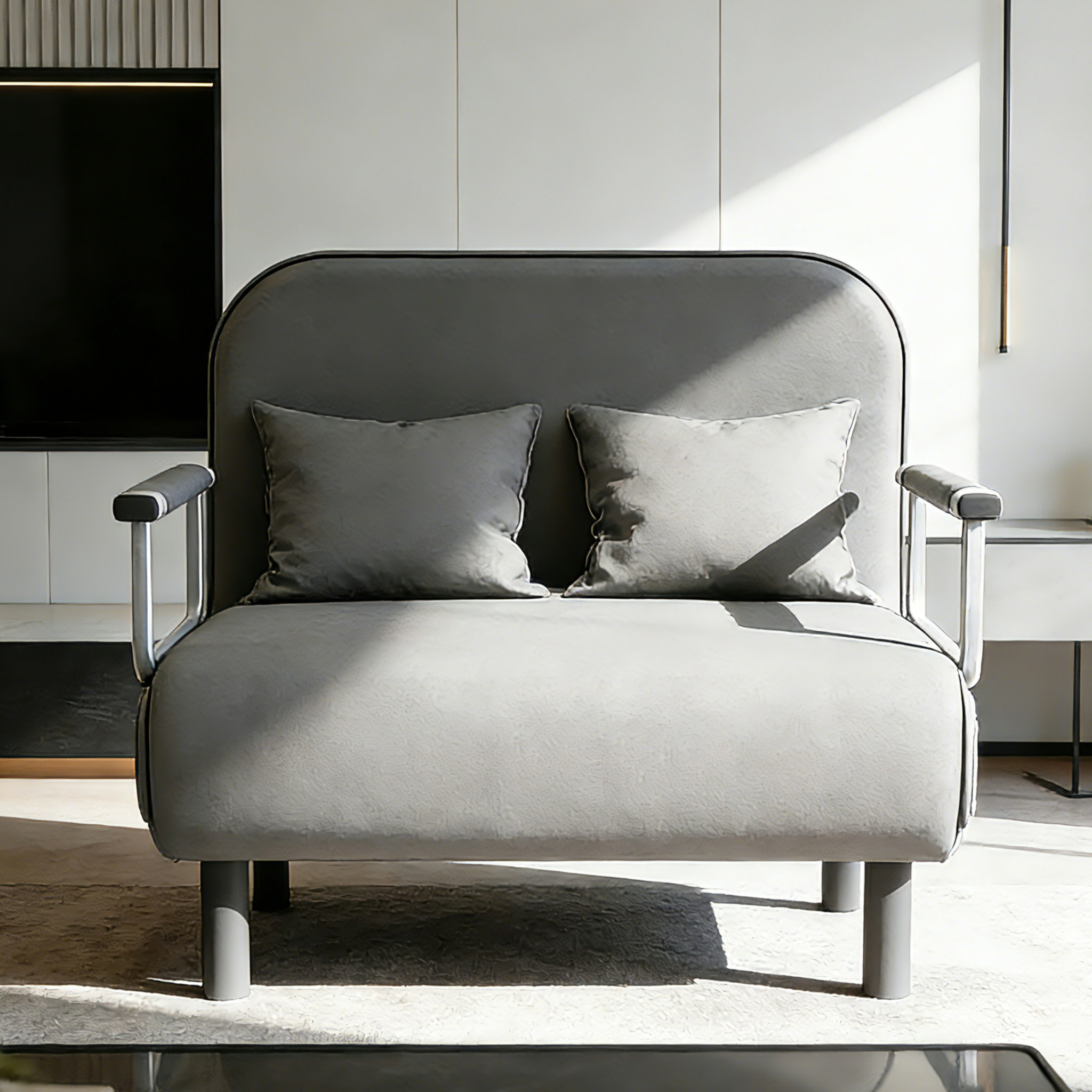 Wrought Studio™ Multi-functional Foldable Armchair Sofa With Adjustable