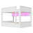 Full XL over Full XL Bunk Bed with Storage Cabinets, LED Light & 2 Drawers, Space-Saving Loft Bed, White-445362800