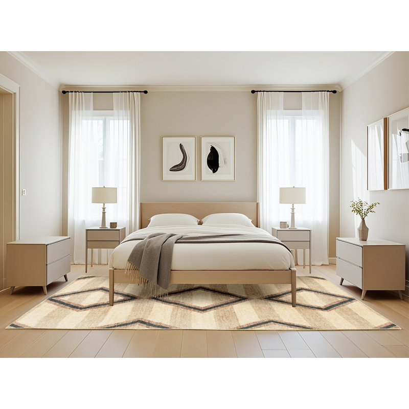 Abstract Indoor Rug, Rectangle 5' x 8'