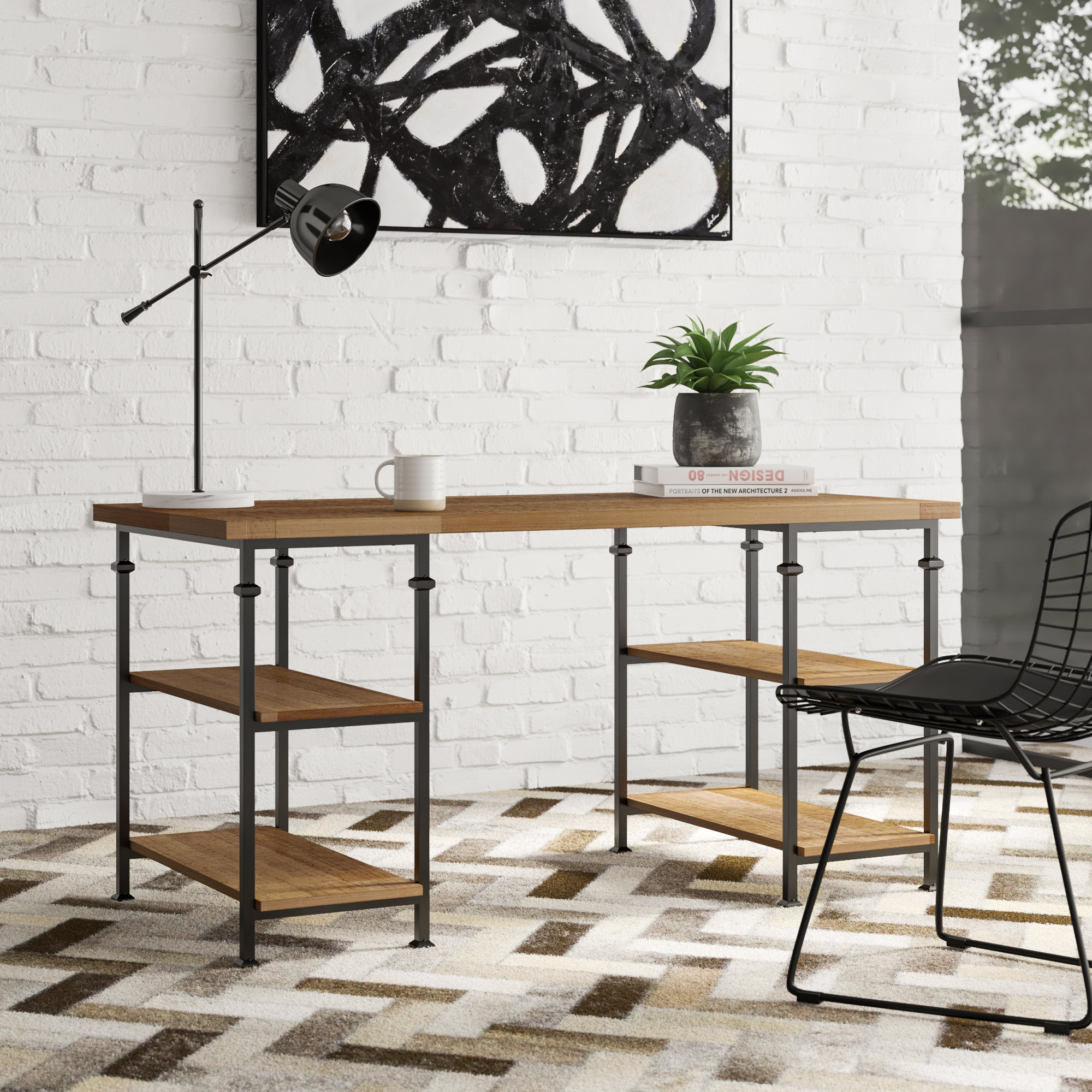 Mercury Row® Zona Solid Wood Top Computer Desk & Reviews Wayfair