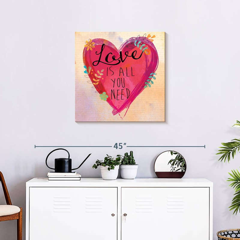 Tergel Inspiration Love Is All You Need, H 24 po x l 24 po