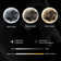 60cm Integrated Flush Mount Dimmable moon wall light,LED wall light with remote control
