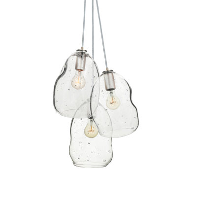 Luminaire suspendu en forme de dôme à 3 lumières