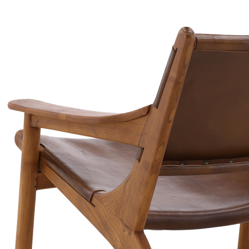 Marceline Leather Occasional Chair, Brown