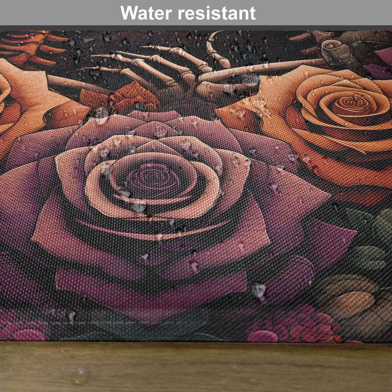 Polyester Vermilion Dark Magenta Rectangle Placemat