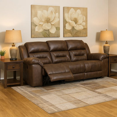 Kadince Upholstered 90'' Reclining Sofa