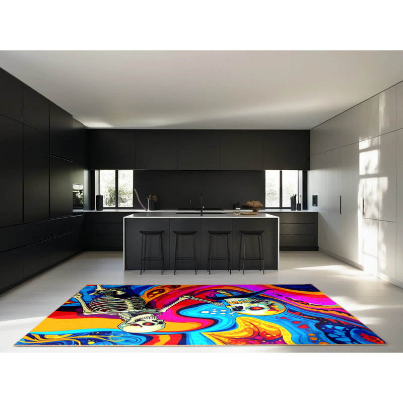 Spectrum Veil Rug, Square 3'