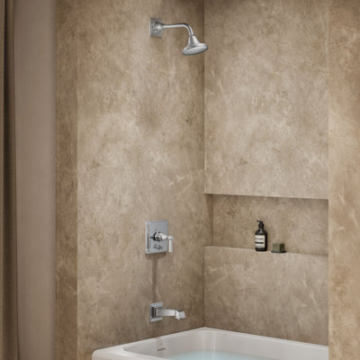 Pinstripe Pure Rite-Temp Pressure-Balancing Bath and Shower Faucet Trim