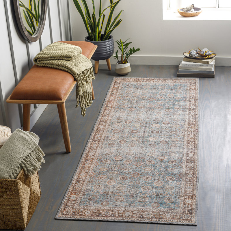 Bria Washable Oriental Indoor Rug, Runner 2'7" x 12'