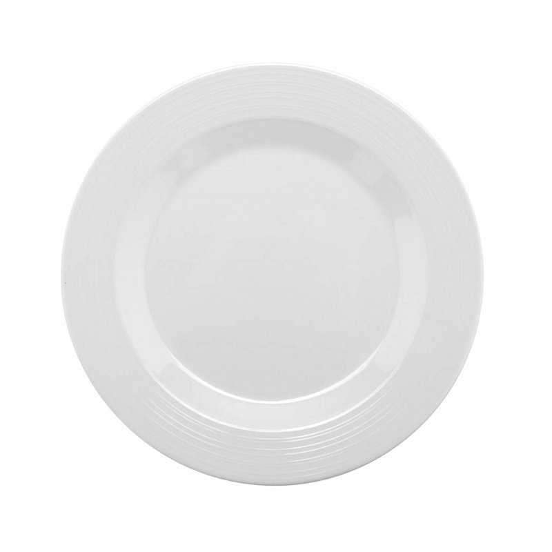 Assiette plate en mélamine texturée GET PT-10-MN-W, 10,5 po, blanc (ensemble de 12)