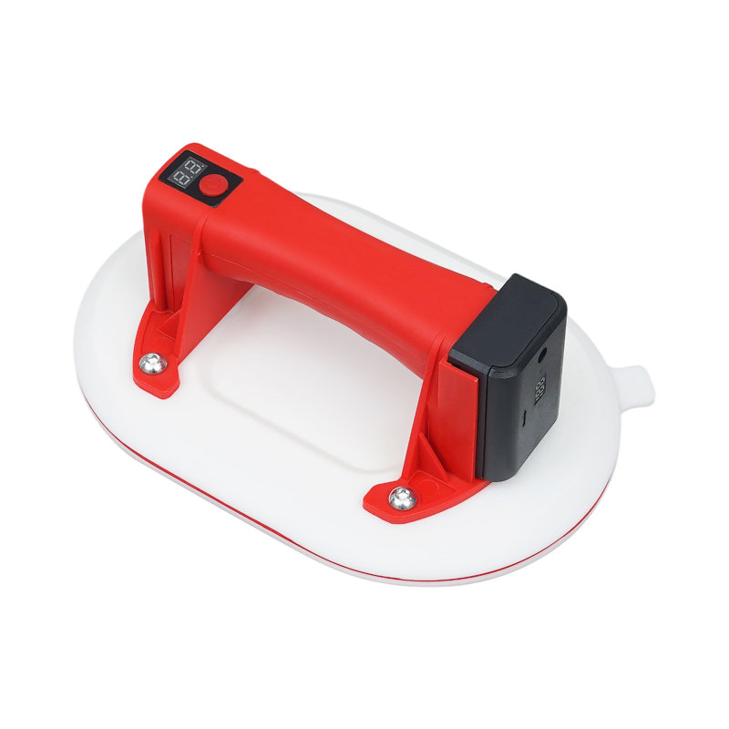 Vacuum Lifter Battery Tile Lifter Electric Vacuum Suction Cup With Digital Display 3.7V, Red/White