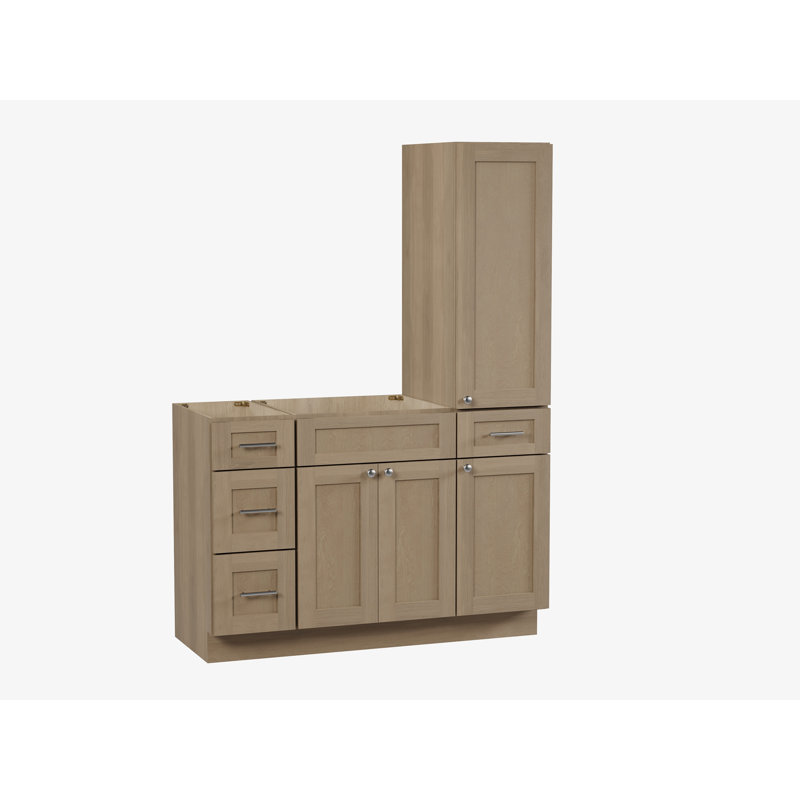Ensemble de meuble-lavabo simple 51 po Disar, Chêne naturel