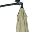 Parasol en porte-à-faux décalé 9,6 pi Eli avec DEL solaires Eli - Beige-24261074