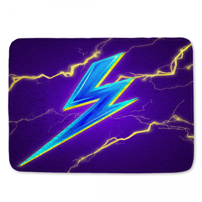 Tapis de bain Blue Lightning Bolt
