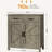Modern Sideboard In Grey With 2 Drawers And Doors For Home Storage Chic Style Bedroom-959693818
