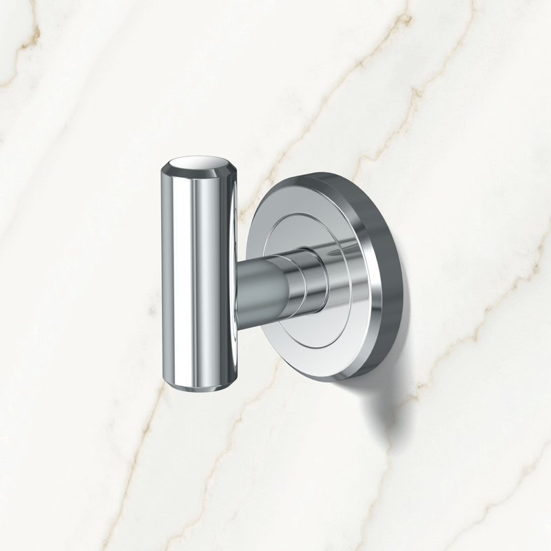 Latitude II Wall Mounted Robe/Towel Hook, Single, Chrome