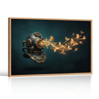 Ensemble de 1 toile murale Steampunk Plongeur