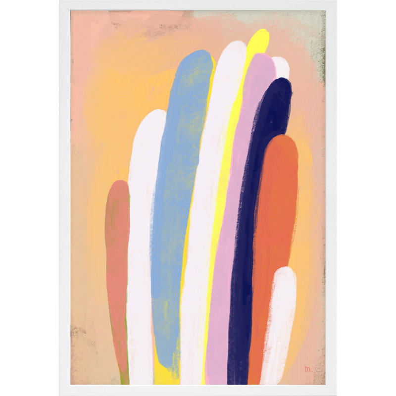 Sprout par Studio M - peinture encadrée, Cadre blanc, H 38 po x l 26,5 po x P 1,25 po