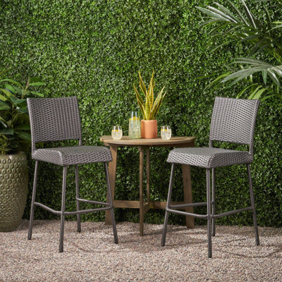 Forbus 2 - Person Acacia Wicker Patio Dining Set