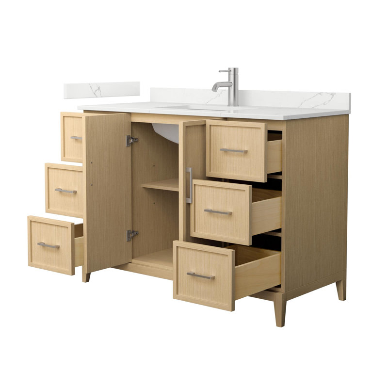 Elan 48'' W Vanity, Brushed Nickel, Single, Tan