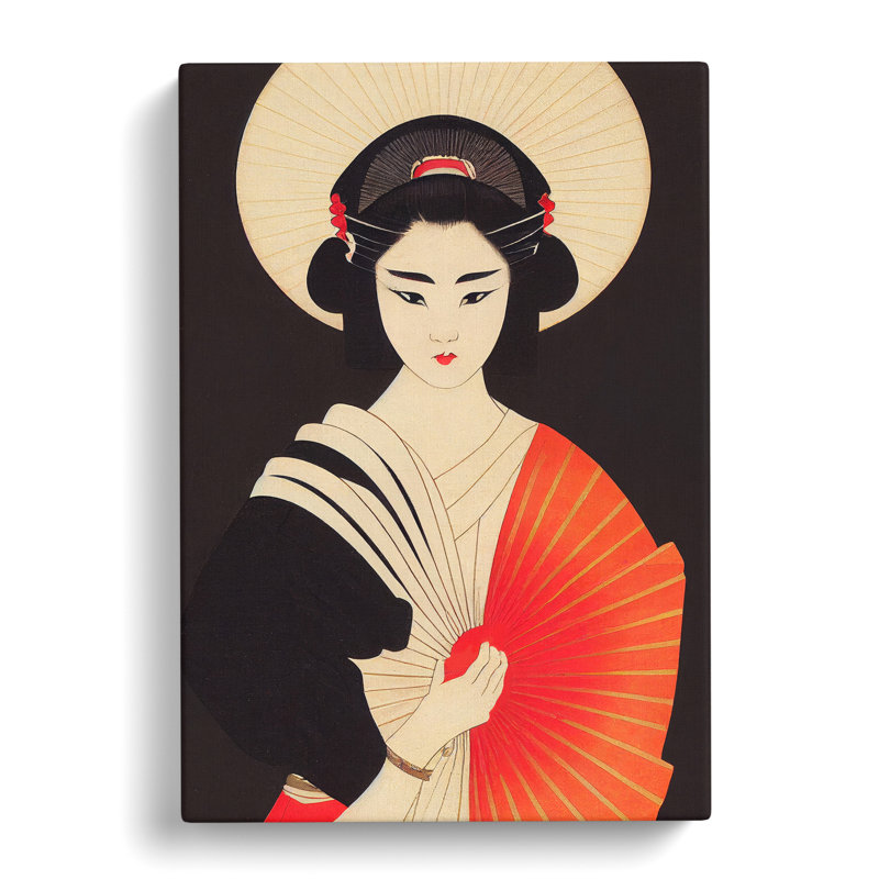 Sculptured Geisha - Wrapped Canvas, 60cm H x 40cm W x 3cm D