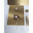 Scape Spa -Brushed Gold Square 12" Rain Head 3 Way Function Diverter Shower System